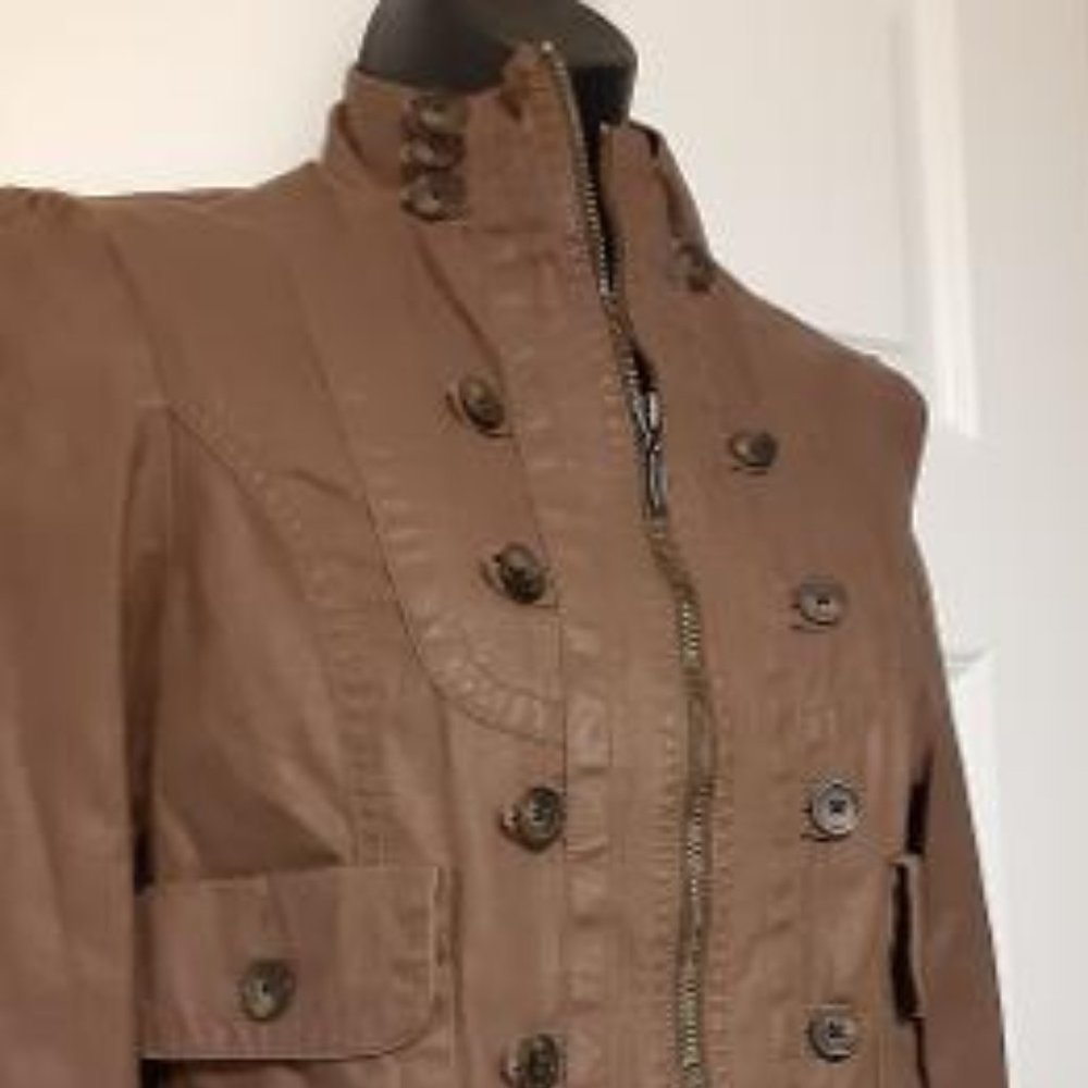 Ai Authentic Icon Chocolate Military Style Jacket